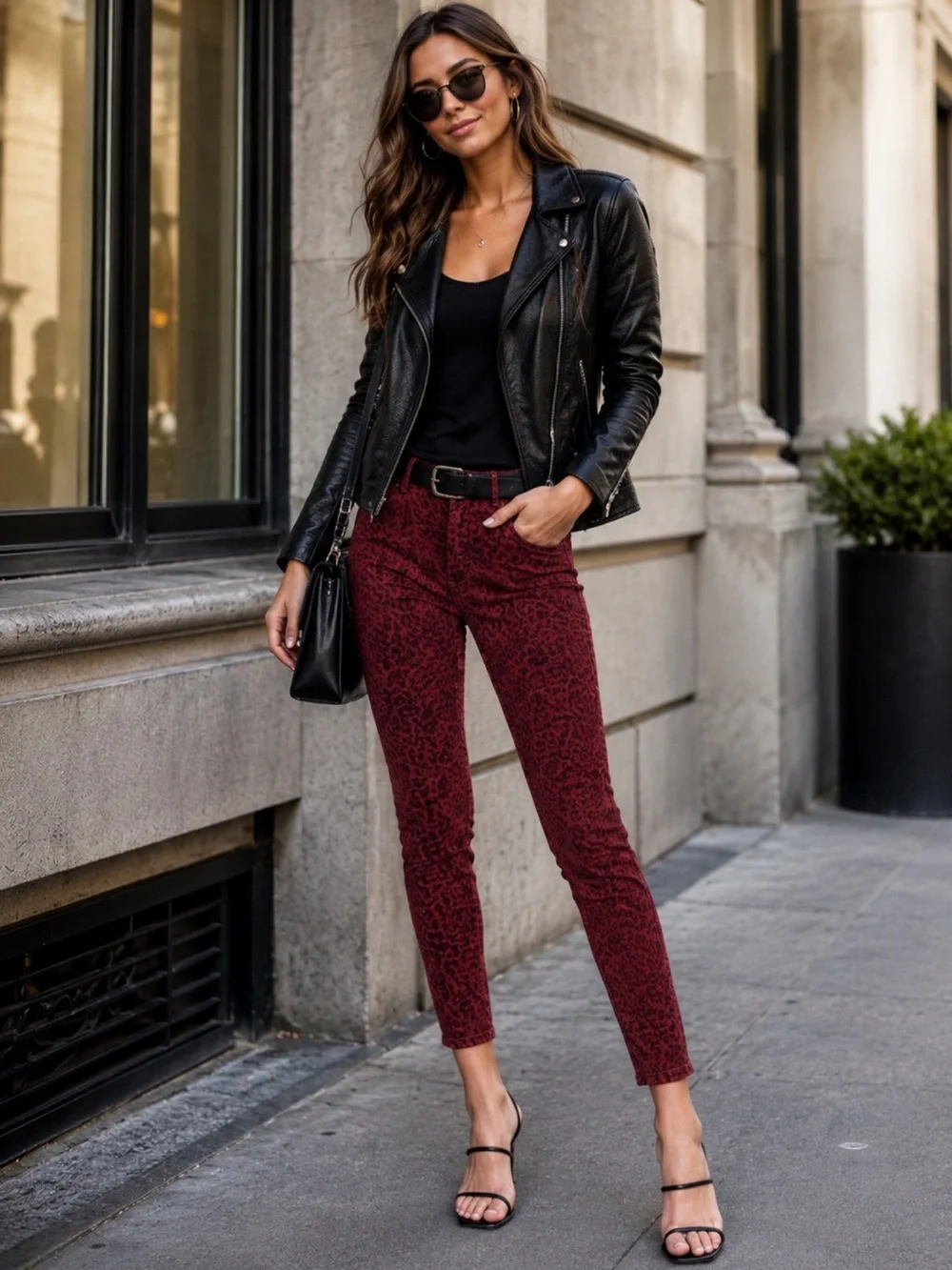 DL1961 x Revolve Florence Red Leopard Ankle Skinny Jeans 25 NWT Y2K